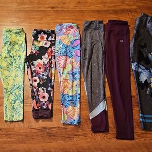 6 Pairs Of Kids Colorful Leggings Set